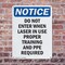 Signmission Do Not Enter When Laser In Use OSHA Notice Sign, Plastic, 7in W x 10in L, 2PK OS-2PACK-NS-P-710-V-11245 - alternate 6